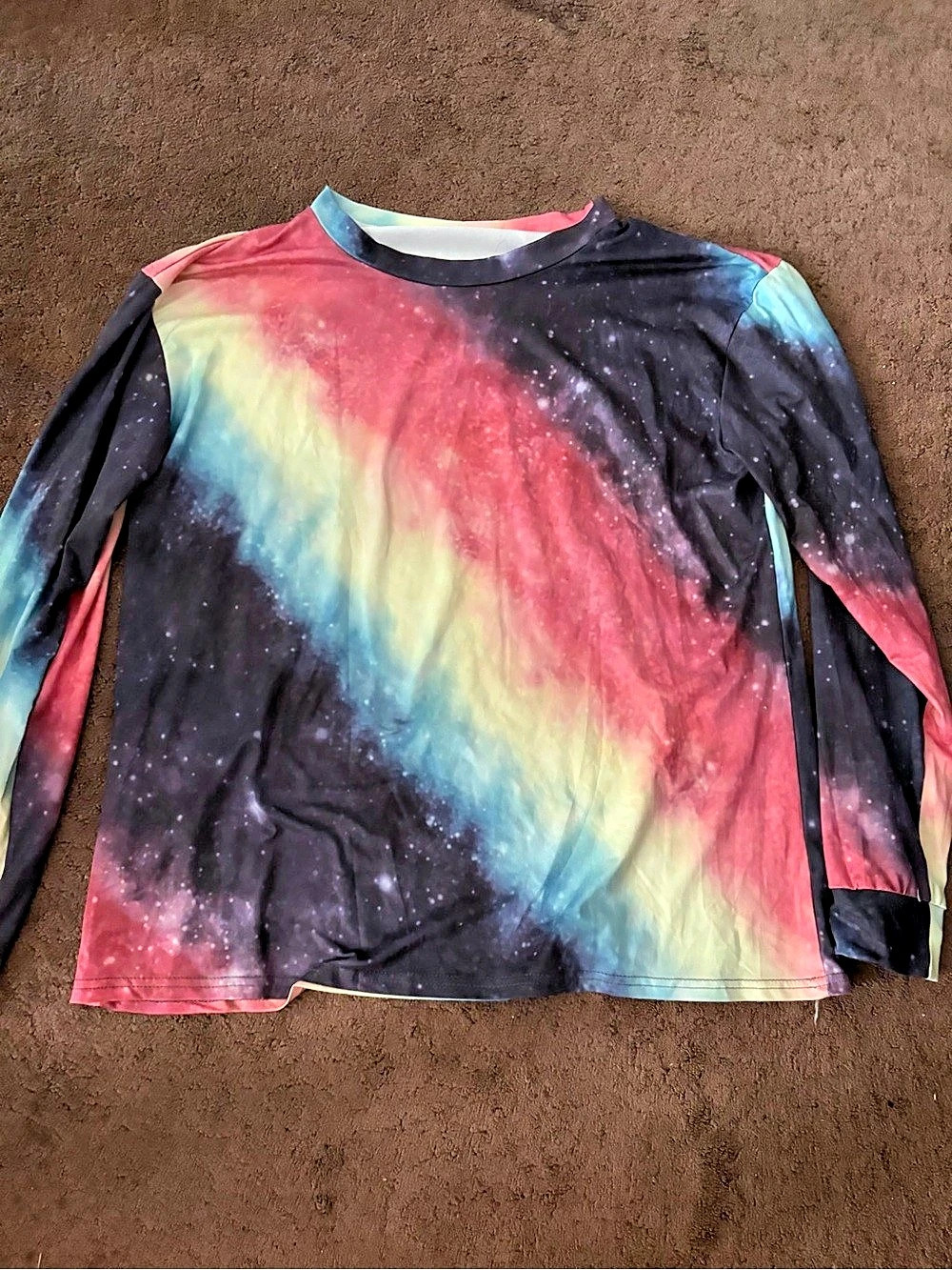Galaxy Tie-Dye Long Sleeve Tee Size XL